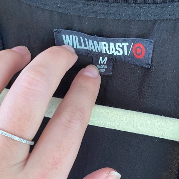 William Rast for Target black razorback flowy top w/ very subtle American flag M - Picture 2 of 8